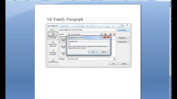 How to create hyperlink in ms word-2007
