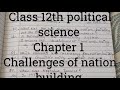 Class 12  political science  chapter 1 challenges of nation building very short question answers