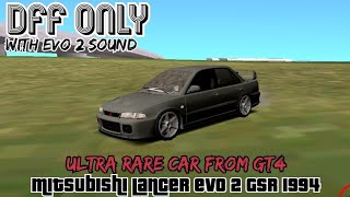 Gta sa android mod review:Mitsubishi lancer evolution 2 GSR 1994 Dff only no txd for mobile