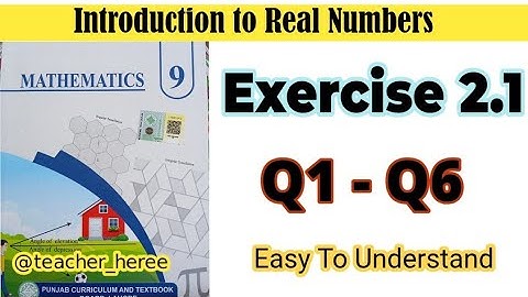New Math Book | Class 9 | Exercise 2.1 | Complete | Solution | Punjab Board 