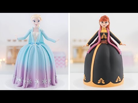 FROZEN 2 ❄️ ELSA & ANNA Doll Cakes - Tan Dulce