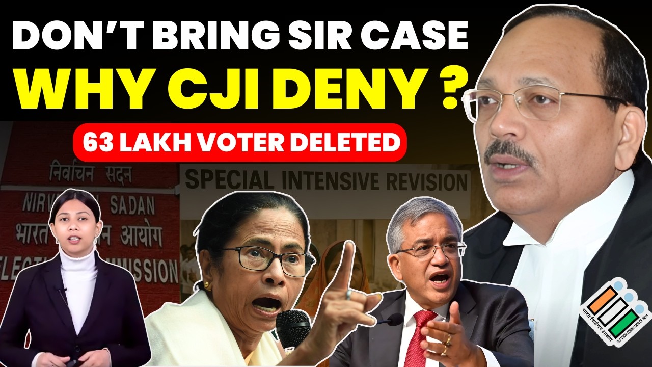 STOP! SC WON'T INTERVENE IN SIR......WHY CJI DENY? 63 LAKHS VOTER REMOVED #supremecourtofindia #sir