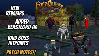 EverQuest Legends Patch Notes 3 | Revamped Zones, Beastlord AA Added, Raid Boss HP