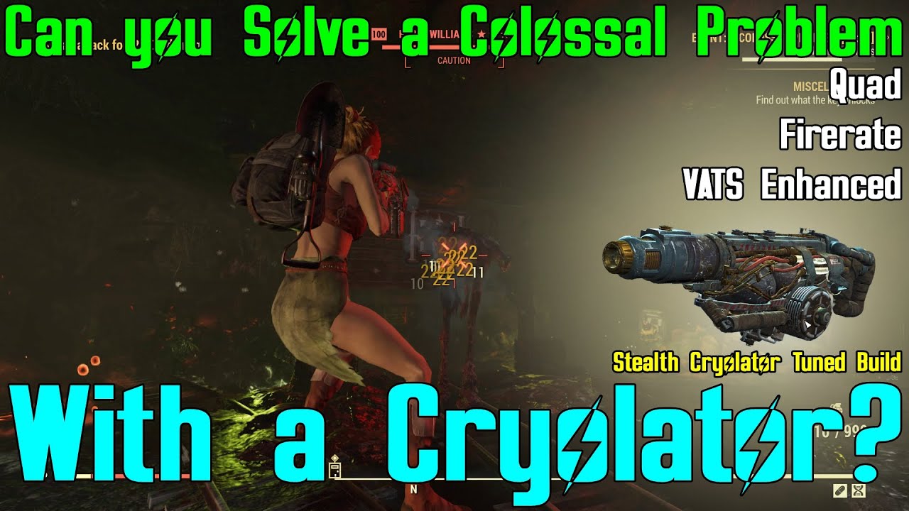 Fallout 76 Can You Solve A Colossal Problem With A Cryolator YouTube