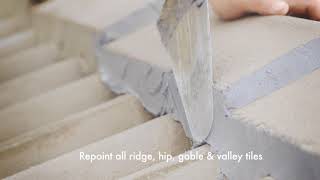 Dulux Roof repair step 3  Rebend and Repoint