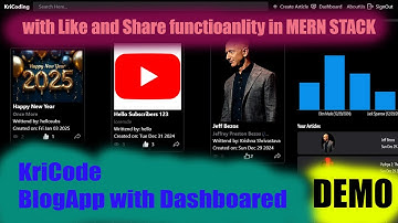 MERN Stack Blog App with Dashboard and Graphs by KriCode
