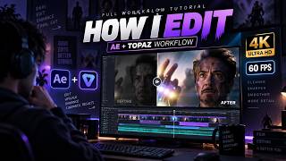 How to Make Movie Edits in After Effects | My Editing Workflow + Topaz Video AI ( FULL VIDEO ) 100X