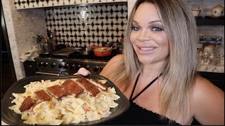 Cheesecake Factory's Louisiana Chicken Bowtie Pasta AT HOME | Cooking with Trish
