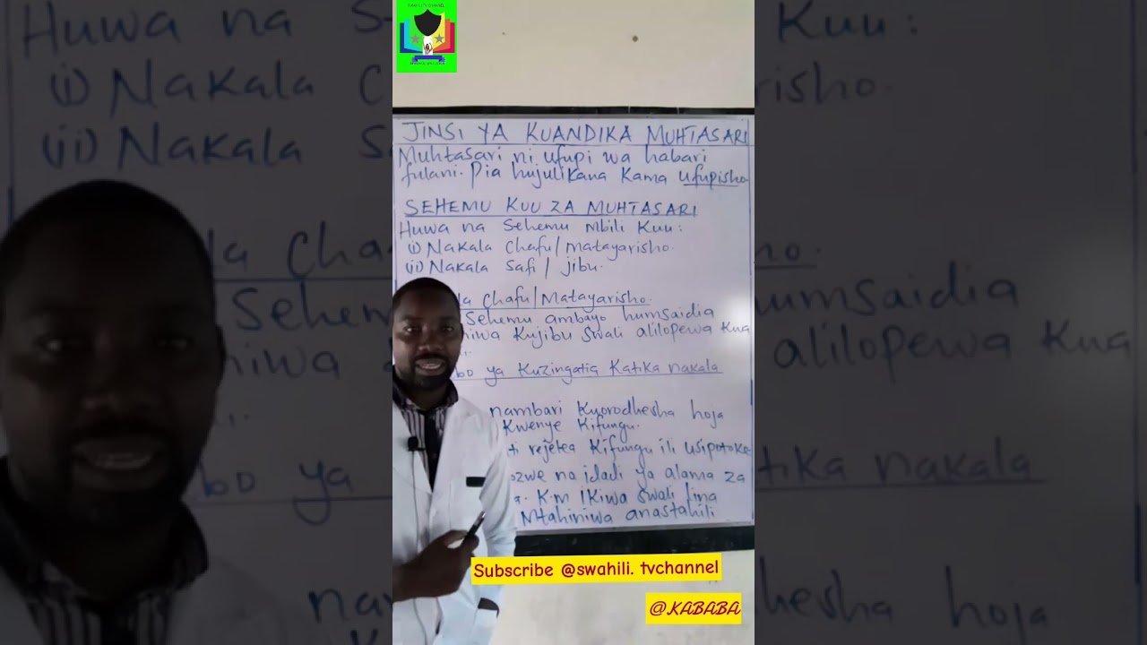 KISWAHILI:HATUA ZA KUANDIKA MUHTASARI.