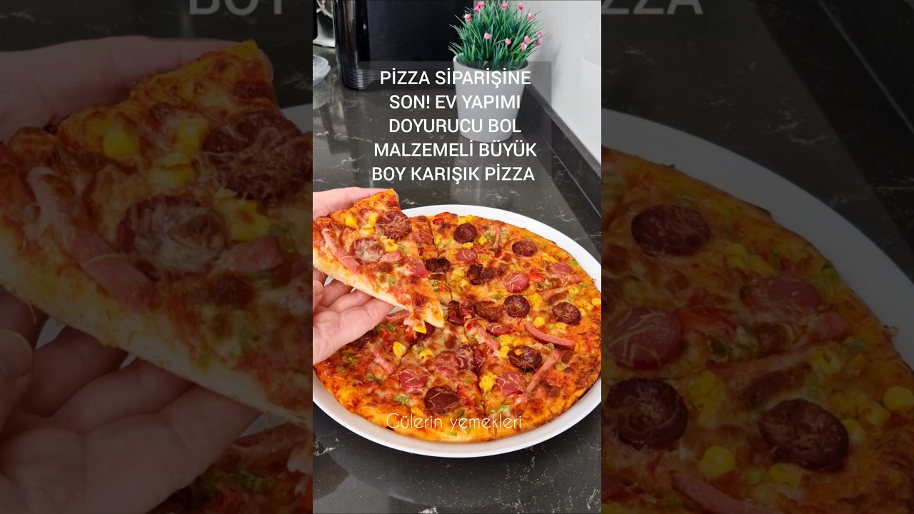 Dışarıdaki Pizzaları Unutun! Tek Hamurdan Tüm Aileye Yeten Pizza! 🍕 XXL Ev Yapımı KARIŞIK PİZZA