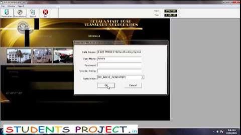 Bus Reservation Project in visual basic