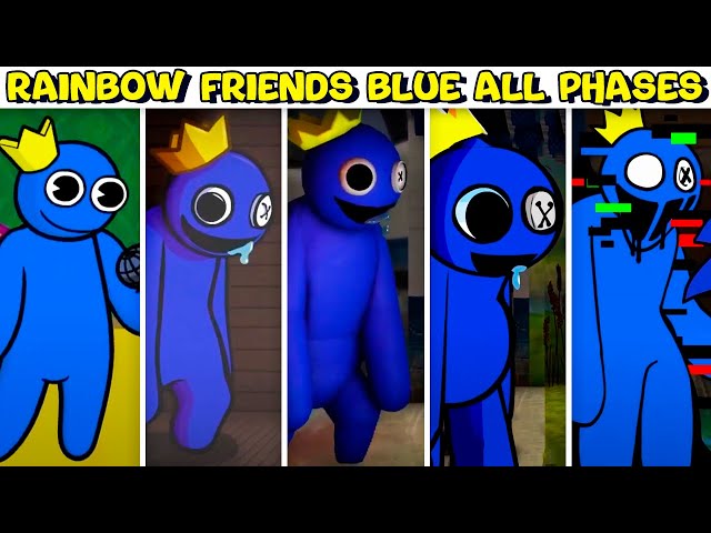 Rainbow Friends Blue ALL PHASES  Friday Night Funkin' (Roblox Rainbow  Friends) 