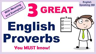3 Useful English Proverbs With Meaning + Examples In Conversations. Part 5 English Proverb Quiz