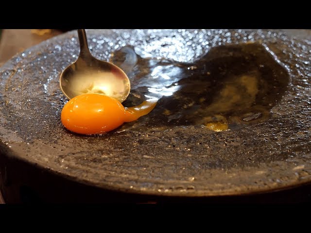 thailand cheese egg black crepe / thailand street food