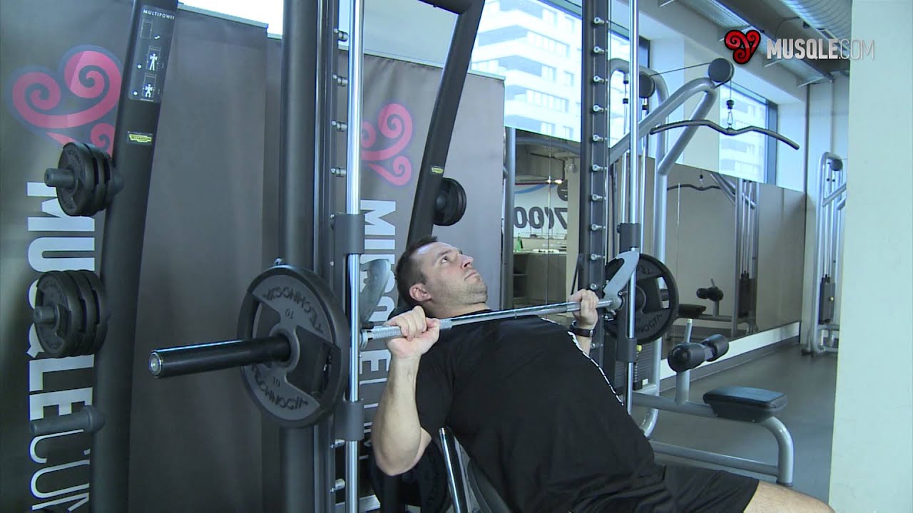 Incline Barbell Bench Press Smith Machine Youtube