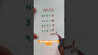 Math Test #onlygeniuscananswer #testyourbrain #mathstricks #mathshorts #mathsreels