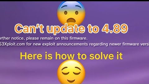 How to software update 4.89 ps3 with PC