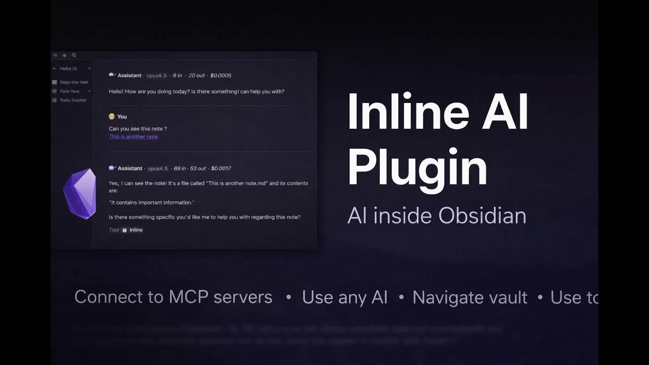 An Obsidian AI plugin I built for my second brain