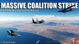 Command and Communications Strike | A large Coalition Attack with the F-15E | #DCS | 4K 60 FPS VR