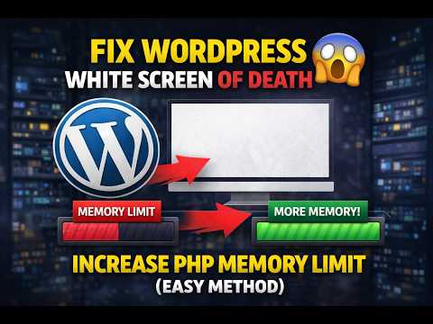 Fix WordPress White Screen of Death (Increase PHP Memory Limit – Easy Method)