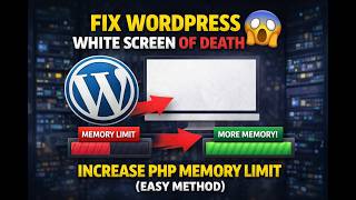 Fix WordPress White Screen of Death (Increase PHP Memory Limit – Easy Method)