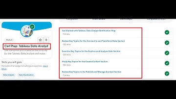 Cert Prep: Tableau Data Analyst | Salesforce Trailhead