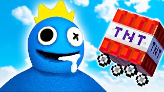 Cars vs RAINBOW FRIENDS - BLUE | Teardown & Roblox