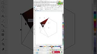 Creatice Hexagon Design बनाये सिर्फ 1 मिनट में| #designwithcorelhindi #coreldraw