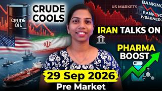 US Tariff Relief for Indian Pharma! Crude Falls, But US Markets Weak | Pre Market  & 29 Sep 2026