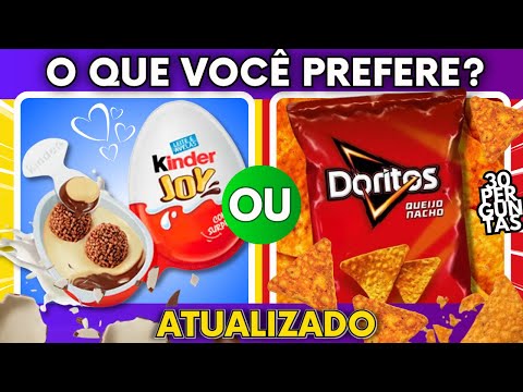 🔄 O QUE VOCÊ PREFERE? 🧁DOCE VS SALGADO 🍔, JOGO DAS ESCOLHAS