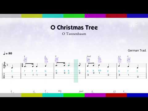 O Christmas Tree (O Tannenbaum) • Christmas Carol • Easy Ukulele Tab