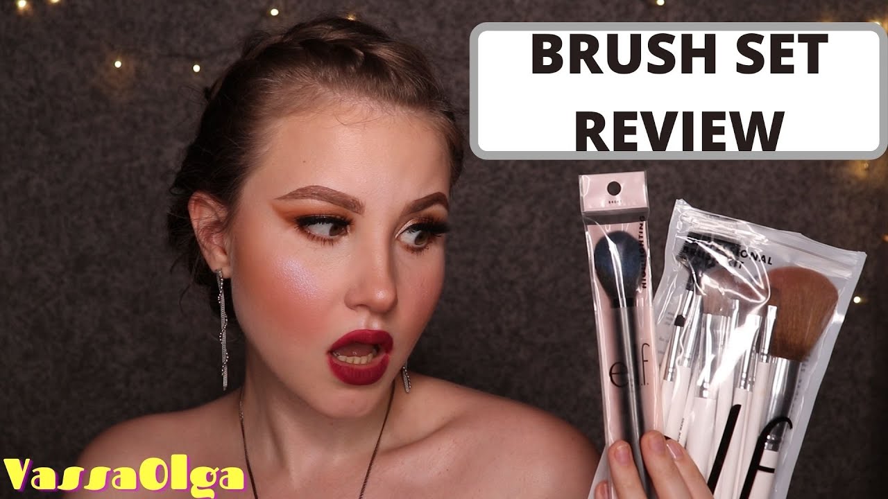 Professional Brush Set Review ELF Makeup Review VassaOlga YouTube