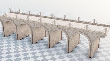 procedural medieval bridge generator geometry nodes tutorial for beginners
