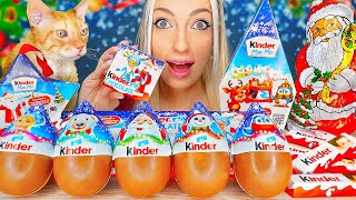 Asmr Eating Chocolate Kinder Party Christmas Treats Santa Bueno 초콜릿 디저트 Dessert Mukbang 먹방