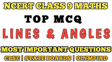 Best MCQ Class 9  Lines and Angles || Class 9 Chapter 6 Ncert Questions #mcqncert #mcqclass9