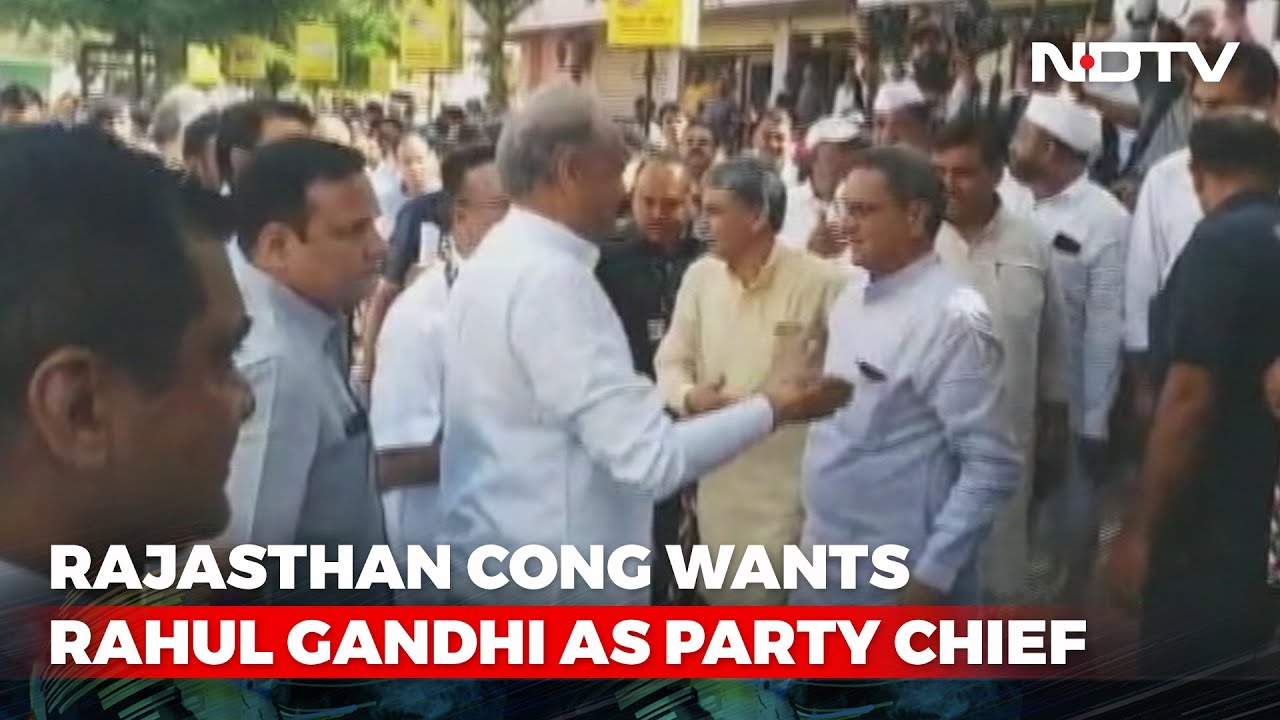 Ashok Gehlot Leads Rajasthan Congress Push For Rahul Gandhi As Party