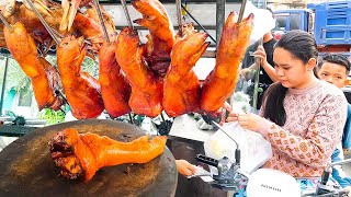 Very Popular! Crispy Roast Pork legs, Honey Roast Duck & Rotation Duck | Cambodian Street Food