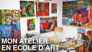 Présentation De Mon Atelier De Peinture En Tant Quétudiant Master Décole Dart Art Studio