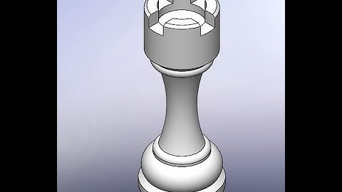 #Rook chess 3D  Designer #SolidWorks
