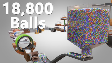 18,800 Colorful Balls Marble Run Loop animation V15