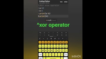 bitwise xor operator Python programming  language #coding #python #correctcoding