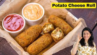 Potato Cheese Roll Recipe in Hindi | आलू चीज़ रोल रेसिपी | Snacks Recipe | Mints Recipes
