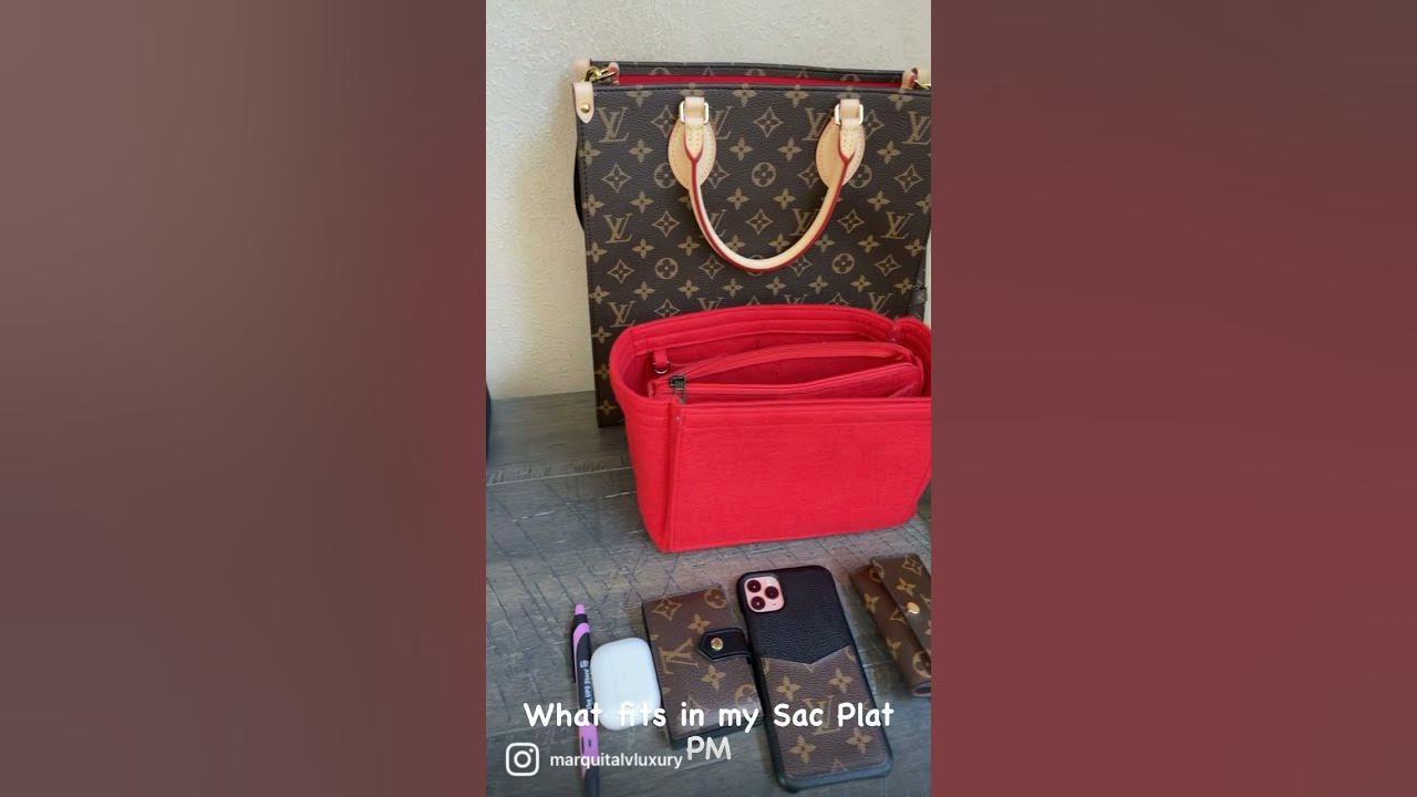 LOUIS VUITTON SAC PLAT PM- WHAT FITS FOR MAMA'S, TRAVEL, AND ALL THINGS IN  BETWEEN!! #wimb 