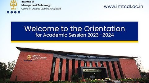 Welcome to the IMT CDL Orientation Session for 2023 - 2024