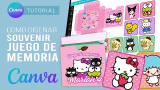 How to make a MEMORY GAME SOUVENIR for CHILDREN'S EVENTS with CANVA step by step, very easy screenshot 2