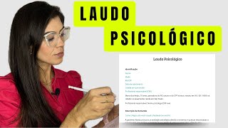 💥 Como fazer um LAUDO PSICOLÓGICO ? Exemplo