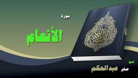 013  القران الكريم بصوت الشيخ صابر عبد الحكم   سورة الأنعام