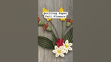 Learn to make 4 types of fast fall flowers with quilling paper - full video pinned in the comments!