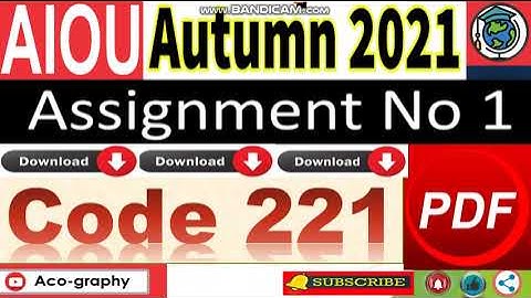 AIOU Code 221 Solved Assignment No.1 Autumn 2021 | Compulsory English - II | ⏩Download