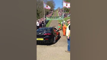 Supercharged 3.2 V6 Alfa Romeo 159 going up the test hill at Brooklands Race Track Run 1